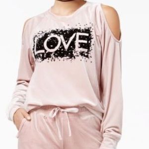 Material Girl Active Cold Shoulder Sweatshirt